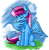 Size: 1975x2000 | Tagged: safe, artist:gicme, oc, oc only, oc:parcly taxel, alicorn, pony, alicorn oc, chest fluff, female, horn, horn ring, mare, preening, solo