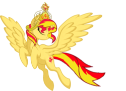 Size: 400x291 | Tagged: safe, artist:kim-auriel, sunset shimmer, alicorn, pony, g4, alicornified, crown, female, race swap, shimmercorn, simple background, solo, transparent background, vector