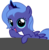 Size: 1324x1340 | Tagged: safe, princess luna, g4, cute, female, filly, looking at you, lunabetes, simple background, smiling, solo, transparent background, vector, woona