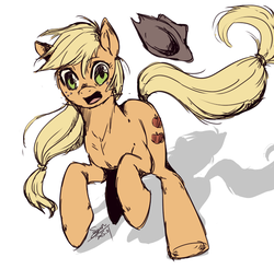 Size: 650x640 | Tagged: safe, artist:samonferrari, applejack, earth pony, pony, g4, female, solo