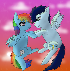 Size: 772x783 | Tagged: safe, artist:crystalstar1551, rainbow dash, soarin', g4, female, male, old cutie mark, ship:soarindash, shipping, straight