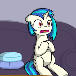 Size: 540x540 | Tagged: safe, artist:drawponies, artist:terminuslucis, dj pon-3, vinyl scratch, pony, comic:adapting to night, g4, comic, preview