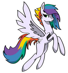 Size: 864x924 | Tagged: safe, artist:deathraelea, oc, oc only, oc:cloud rocker, offspring, parent:rainbow dash, parent:soarin', parents:soarindash, simple background, solo, white background