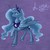 Size: 1280x1280 | Tagged: safe, artist:silverlude, princess luna, alicorn, pony, g4, crown, female, signature, simple background, solo