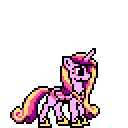 Size: 128x128 | Tagged: safe, artist:khaomortadios, queen chrysalis, changeling, g4, animated, mega man (series), megapony, pixel art, sprite, video game