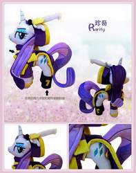 Size: 720x912 | Tagged: safe, artist:onlyfactory, rarity, pony, unicorn, g4, ancient wonderbolts uniform, bootleg, clothes, female, hat, irl, mare, photo, plushie, sgt. rarity, shako, solo, tail, tail hole, uniform