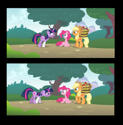 Size: 1061x1080 | Tagged: safe, screencap, applejack, pinkie pie, twilight sparkle, g4, william bradford