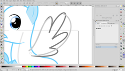 Size: 1366x768 | Tagged: safe, artist:parclytaxel, oc, oc only, pegasus, pony, how to, inkscape, linux, screenshots, solo, trisquel, tutorial, wings, wip
