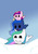 Size: 1204x1700 | Tagged: dead source, safe, artist:icesticker, princess cadance, princess celestia, princess luna, g4, :c, :o, ball, blob, blob ponies, cloud, frown, grin, morph ball, open mouth, princess ballestia, princess balluna, puf, puf ponies, raised eyebrow, smiling, snow, too many ponies, winter