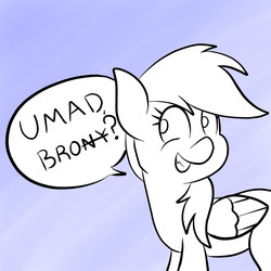 Size: 1024x1024 | Tagged: safe, rainbow dash, g4, reaction image, you mad bro