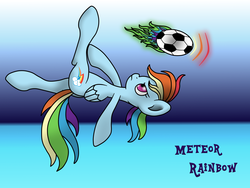 Size: 2048x1536 | Tagged: safe, artist:santiago0593, rainbow dash, pony, g4, female, football, solo