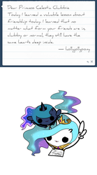 Size: 565x1019 | Tagged: safe, artist:pekou, princess celestia, princess luna, alicorn, pony, ask my little chubbies, g4, ask, chubbie, cute, cutelestia, duo, duo female, female, letter, lunabetes, mare, tumblr