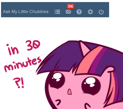 Size: 468x417 | Tagged: safe, artist:pekou, twilight sparkle, pony, unicorn, ask my little chubbies, g4, ask, chubbie, cute, female, mare, solo, tumblr, twiabetes, unicorn twilight