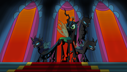 Size: 4999x2812 | Tagged: safe, artist:stainless33, queen chrysalis, changeling, changeling queen, g4, armor, female