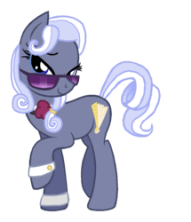 Size: 996x1159 | Tagged: safe, artist:mlpfim-bases, artist:starryoak, hoity toity, earth pony, pony, g4, cuffs (clothes), female, glasses, mare, pish posh (rule 63), raised hoof, rule 63, simple background, solo, transparent background