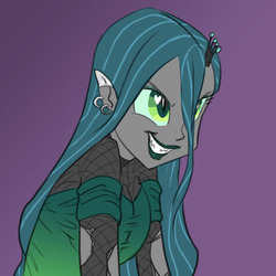 Size: 640x640 | Tagged: safe, artist:carnifex, queen chrysalis, changeling, changeling queen, equestria girls, g4, equestria girls-ified, female, solo