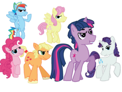 Size: 1032x774 | Tagged: safe, artist:starryoak, applejack, fluttershy, pinkie pie, rainbow dash, rarity, twilight sparkle, g4, applejack (male), bubble berry, butterscotch, dusk shine, elusive, male, male six, mane six, rainbow blitz, rule 63, simple background, transparent background