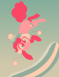 Size: 1280x1662 | Tagged: safe, artist:faint-dream, pinkie pie, g4, female, hat, simple background, snowboard, snowboarding, solo