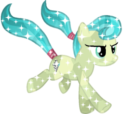 Size: 673x624 | Tagged: safe, artist:starryoak, oc, oc only, oc:cerulean chase, crystal pony, pony, lively lime, magical lesbian spawn, offspring, quicksilver shine, simple background, solo, transparent background
