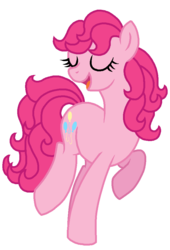 Size: 651x957 | Tagged: safe, artist:starryoak, pinkie pie, g4, eyes closed, female, older, simple background, solo, transparent background