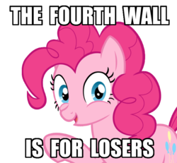 Size: 650x600 | Tagged: safe, artist:astie-th, pinkie pie, g4, fourth wall, happy, image macro, meme, simple background, smiling, transparent background