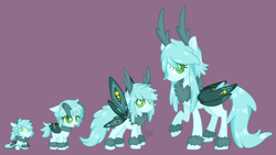 Size: 1000x563 | Tagged: safe, artist:snow angel, oc, oc only, oc:fifi, mothpony, original species, female, filly, foal, older, simple background, solo