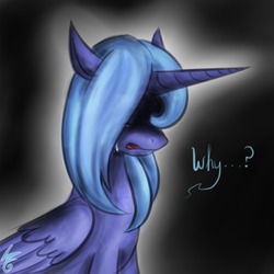 Size: 750x750 | Tagged: safe, artist:cosmalumi, princess luna, g4, crying, s1 luna, solo