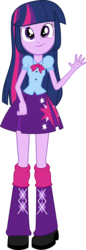 Size: 3776x10967 | Tagged: dead source, safe, artist:birdalliance, twilight sparkle, equestria girls, g4, my little pony equestria girls: rainbow rocks, absurd resolution, clothes, cutie mark on clothes, female, looking at you, simple background, skirt, smirk, solo, transparent background, twilight sparkle's skirt, vector, waving