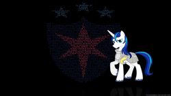 Size: 1920x1080 | Tagged: safe, artist:aeroytechyon-x, artist:djthunderbolt, shining armor, g4, armor, typography, vector, wallpaper