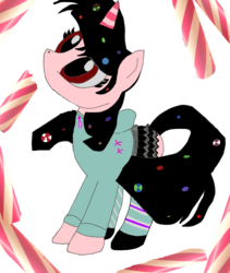 Size: 1511x1793 | Tagged: safe, artist:pokefan192, pony, ponified, solo, vanellope von schweetz, wreck-it ralph