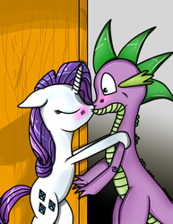 Size: 2452x3174 | Tagged: safe, artist:astroanimations, rarity, spike, g4, female, high res, male, ship:sparity, shipping, straight