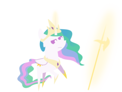 Size: 1600x1200 | Tagged: safe, artist:longct18, princess celestia, alicorn, pony, g4, female, halberd, mare, pointy ponies, weapon