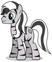 Size: 1015x1206 | Tagged: safe, artist:exe2001, oc, oc only, oc:tafkal, hybrid, zebra, zony, male, simple background, solo, transparent background