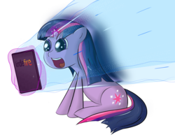 Size: 1083x850 | Tagged: safe, artist:wripple, twilight sparkle, pony, g4, female, kindle, solo