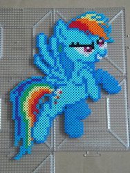 Size: 774x1032 | Tagged: safe, artist:the-original-kopii, rainbow dash, g4, perler, perler beads