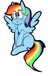 Size: 843x1343 | Tagged: dead source, safe, artist:waackery, rainbow dash, g4, female, simple background, solo