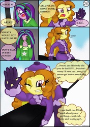 Size: 752x1062 | Tagged: safe, artist:queentigrel, adagio dazzle, aria blaze, equestria girls, g4, a dazzling winter, comic