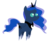 Size: 1600x1456 | Tagged: safe, artist:longct18, princess luna, g4, chibi, female, pointy ponies, simple background, solo