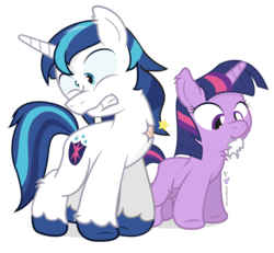 Size: 810x750 | Tagged: safe, artist:dm29, shining armor, twilight sparkle, g4, chest fluff, colt, colt shining armor, duo, ear fluff, filly, filly twilight sparkle, fluffy, fuzznums, male, ouch, pain, simple background, transparent background, younger