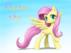 Size: 1000x750 | Tagged: safe, artist:hashioaryut, fluttershy, pegasus, pony, g4, female, mare, pixiv, solo