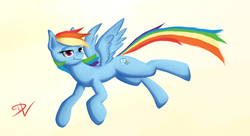 Size: 1905x1037 | Tagged: safe, artist:danli69, rainbow dash, g4, female, simple background, solo