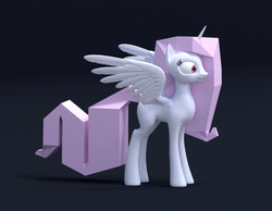 Size: 600x465 | Tagged: safe, artist:uncommented, princess celestia, g4, 3d, close enough, female, low poly, nailed it, pink hair, pink-mane celestia, solo, wip