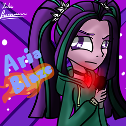 Size: 2000x2000 | Tagged: safe, artist:katkakakao, aria blaze, equestria girls, g4, high res