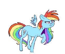 Size: 300x250 | Tagged: safe, artist:triscuit-cafe, part of a set, rainbow dash, g4, animated, backwards cutie mark, female, simple background, solo, transparent background