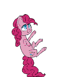 Size: 250x300 | Tagged: safe, artist:triscuit-cafe, part of a set, pinkie pie, g4, animated, female, simple background, solo, transparent background