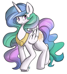 Size: 1200x1323 | Tagged: safe, artist:fauxsquared, princess celestia, alicorn, pony, tumblr:it's always sunny in canterlot, g4, cute, cutelestia, female, looking at you, mare, raised hoof, simple background, smiling, solo, transparent background