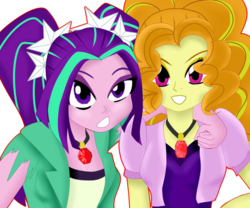 Size: 1024x853 | Tagged: safe, artist:flora15275, adagio dazzle, aria blaze, equestria girls, g4