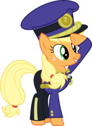 Size: 6000x8248 | Tagged: safe, artist:gamemasterluna, applejack, colonel purple dart, earth pony, pony, g4, testing testing 1-2-3, .svg available, absurd resolution, ancient wonderbolts uniform, female, mare, simple background, solo, transparent background, vector