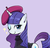 Size: 677x655 | Tagged: safe, artist:baekgup, rarity, pony, unicorn, g4, beatnik rarity, beret, clothes, cute, female, hat, mare, purple background, raribetes, simple background, solo, sparkles, sweater, wink