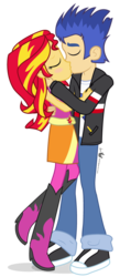 Size: 400x920 | Tagged: safe, artist:dm29, flash sentry, sunset shimmer, equestria girls, g4, duo, female, kiss on the lips, kissing, male, ship:flashimmer, shipping, simple background, straight, transparent background